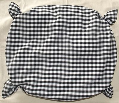 Cama / almofada xadrez Preto e Branco